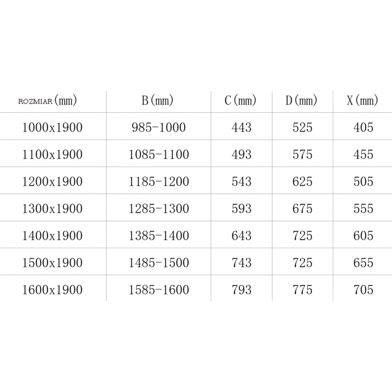 Mexen Omega slankiojančios dušo durys 160 cm, permatomos, juodos - 825-160-000-70-00