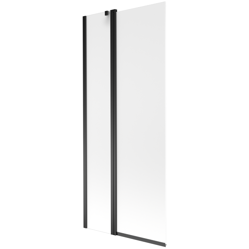 Mexen Flip 1 judamosios dalies vonios sienelė 80 x 150 cm, Šerkšnas, Juoda - 894-080-101-70-30