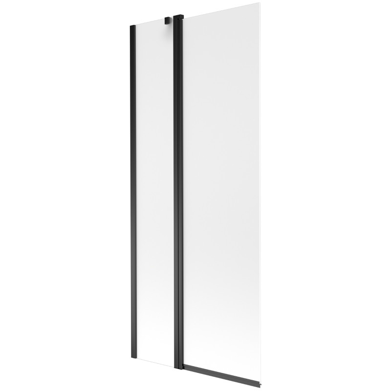 Mexen Flip 2-dalių 80 x 150 cm vonios pertvara, matinė, juoda - 894-080-101-70-30