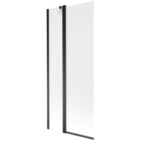 Mexen Flip 2-dalių 80 x 150 cm vonios pertvara, matinė, juoda - 894-080-101-70-30