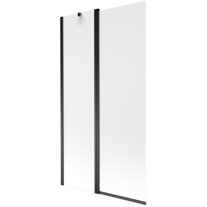 Mexen Flip 1 judamosios dalies vonios sienelė 100 x 150 cm, Šerkšnas, Juoda - 894-100-101-70-30