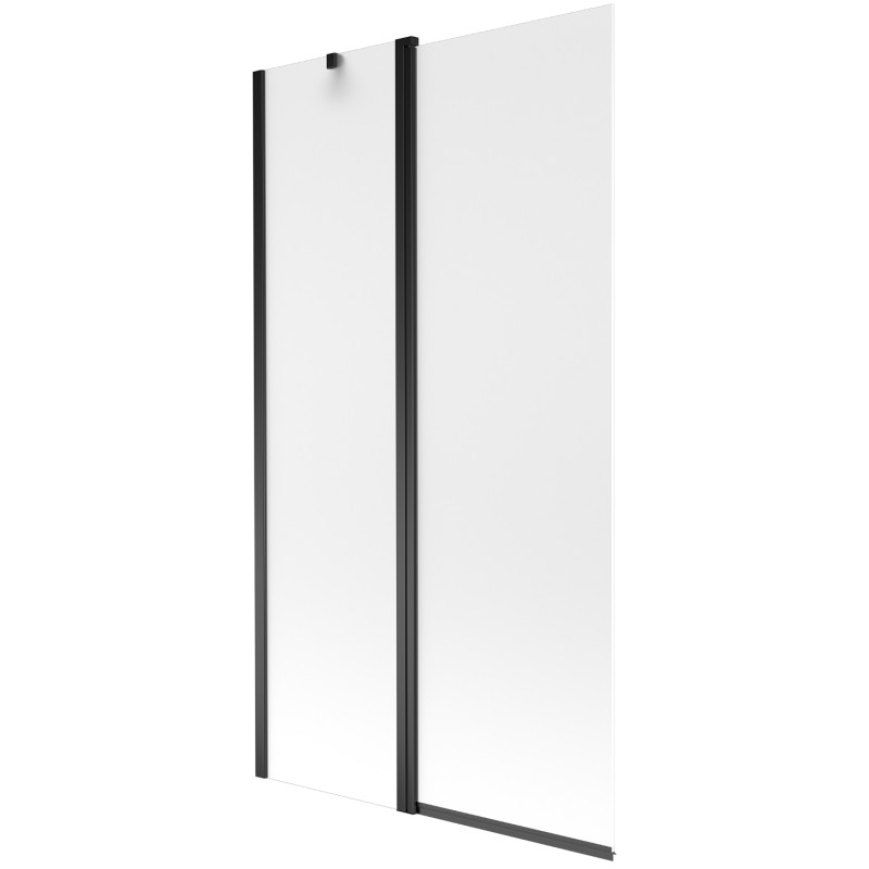 Mexen Flip dviejų dalių vonios ekranas, 100 x 150 cm, matinė, juoda - 894-100-101-70-30