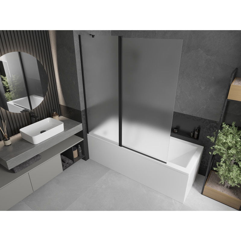 Mexen Flip vonios pertvara, dvigubas 140 x 150 cm, matinė, juoda - 894-140-101-70-30