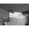 Mexen Flip vonios ekrano 2 dalių, 80 x 150 cm, juodas tinklelis, juodas - 894-080-101-70-77