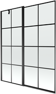 Mexen Flip 1 judamosios dalies vonios sienelė 140 x 150 cm, Juodas raštas, Juoda - 894-140-101-70-77