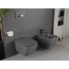 Mexen Madox pakabinamasis WC Rimless su lėtai nusileidžiančiu dangčiu, duropastas, tamsiai pilka matinė - 30154061