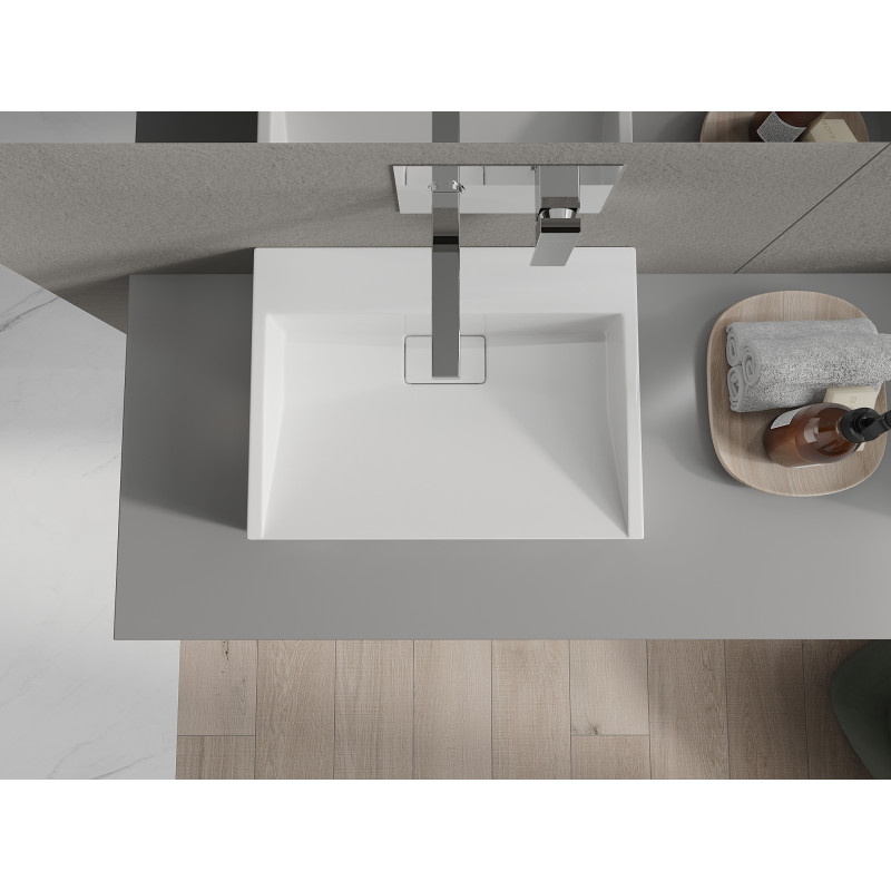Mexen Ava stalviršio praustuvas iš konglomerato B/O 50 x 38 cm, baltas - 23015000