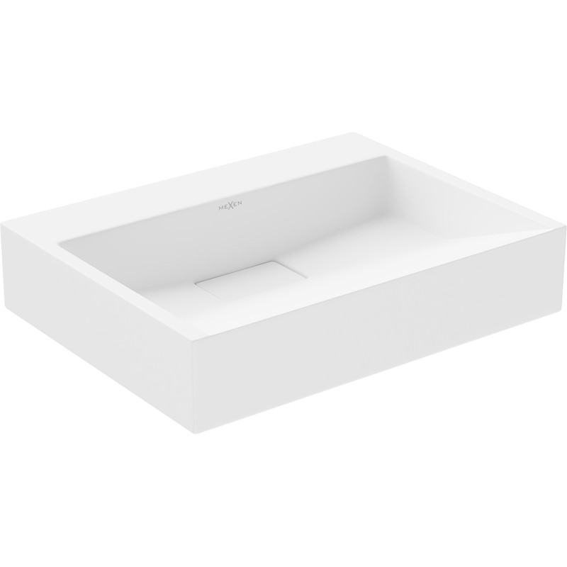 Mexen Ava Praustuvo virš stalviršio iš akmens masės B/O 50 x 38 cm, balta - 23015000