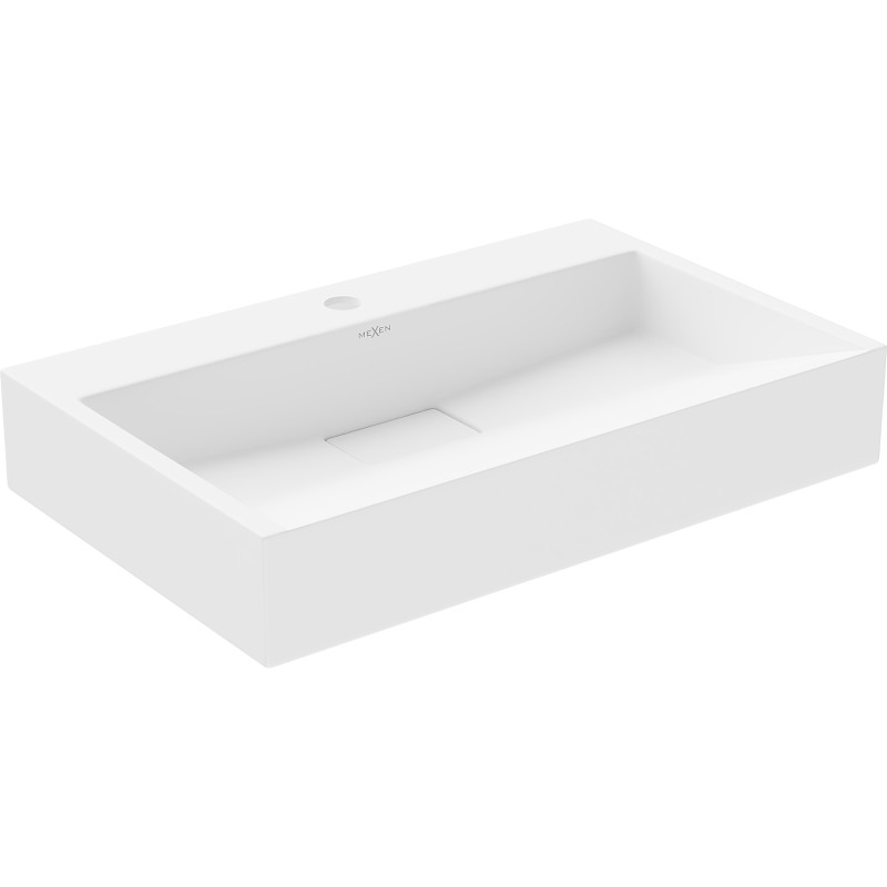Mexen Ava praustuvas ant stalviršio iš konglomerato 1/O 60 x 38 cm, baltas - 23016001