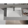 Mexen Ava praustuvas ant stalviršio, pagamintas iš konglomerato 1 anga 60 x 38 cm, balta - 23016001
