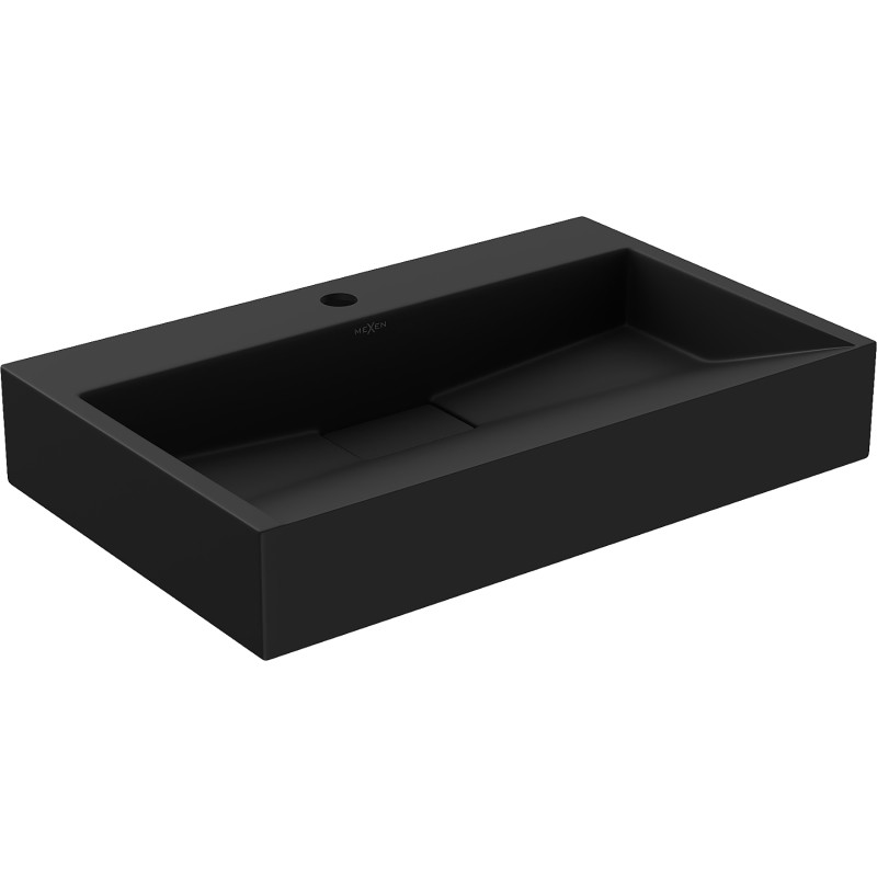 Mexen Ava ant virtuvės stalviršiaus esantis kriauklė iš konglomerato 1/O 60 x 38 cm, juoda - 23016071