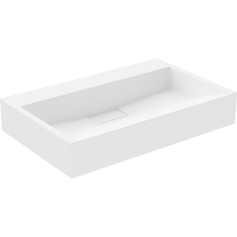 Mexen Ava praustuvas ant stalviršio, pagamintas iš konglomerato be angos 60 x 38 cm, balta - 23016000