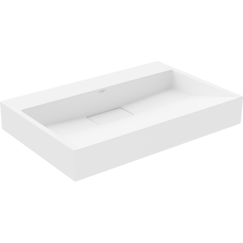 Mexen Ava įmontuojamas praustuvas iš konglomerato B/O 70 x 46 cm, baltas - 23017000