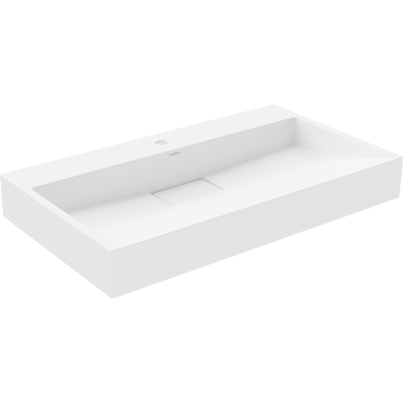 Mexen Ava stalviršinis praustuvas iš konglomerato 1/O 80 x 46 cm, baltas - 23018001