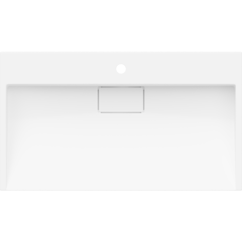 Mexen Ava praustuvas montuojamas ant stalviršio, pagamintas iš konglomerato 1/O 80 x 46 cm, baltas - 23018001