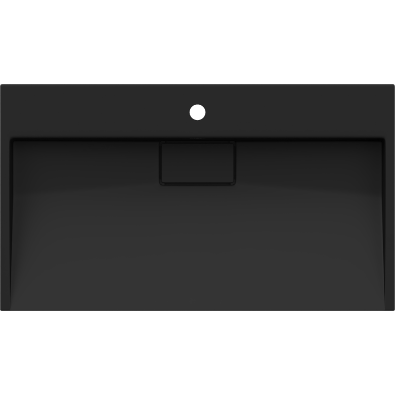 Mexen Ava stalviršio tipo praustuvas iš konglomerato 1/O 80 x 46 cm, juodas - 23018071