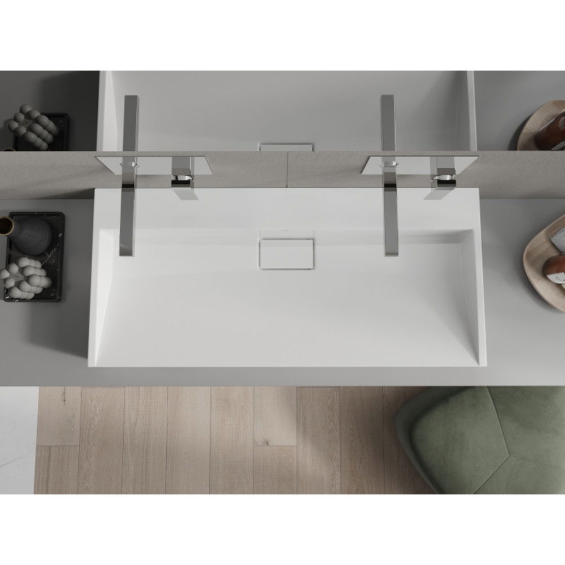 Mexen Ava stalviršinis praustuvas iš konglomerato B/O 100 x 46 cm, baltas - 23011000