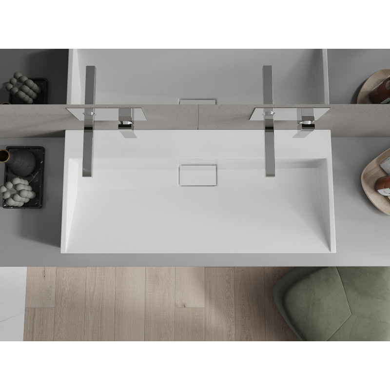 Mexen Ava stalviršio praustuvas iš konglomerato B/O 100 x 46 cm, baltas - 23011000