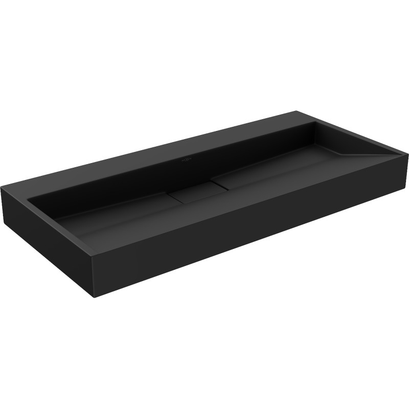 Mexen Ava stalviršinis praustuvas iš konglomerato B/O 100 x 46 cm, juodas - 23011070