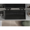 Mexen Ava stalviršinis praustuvas iš konglomerato B/O 100 x 46 cm, juodas - 23011070