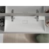 Mexen Ava praustuvas ant stalviršio, pagamintas iš konglomerato 2 angos 120 x 46 cm, balta - 23011202
