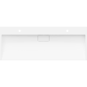Mexen Ava praustuvas ant stalviršio, pagamintas iš konglomerato 2 angos 120 x 46 cm, balta - 23011202