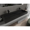 Mexen Ava stalviršinis praustuvas iš konglomerato 2/O 120 x 46 cm, juodas - 23011272