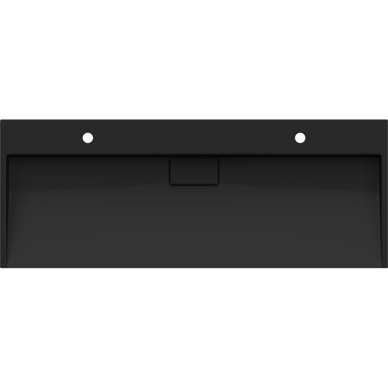 Mexen Ava stalviršinis praustuvas iš konglomerato 2/O 120 x 46 cm, juodas - 23011272