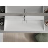 Mexen Ava stalviršio kriauklė iš konglomerato 1/O 120 x 46 cm, balta - 23011201