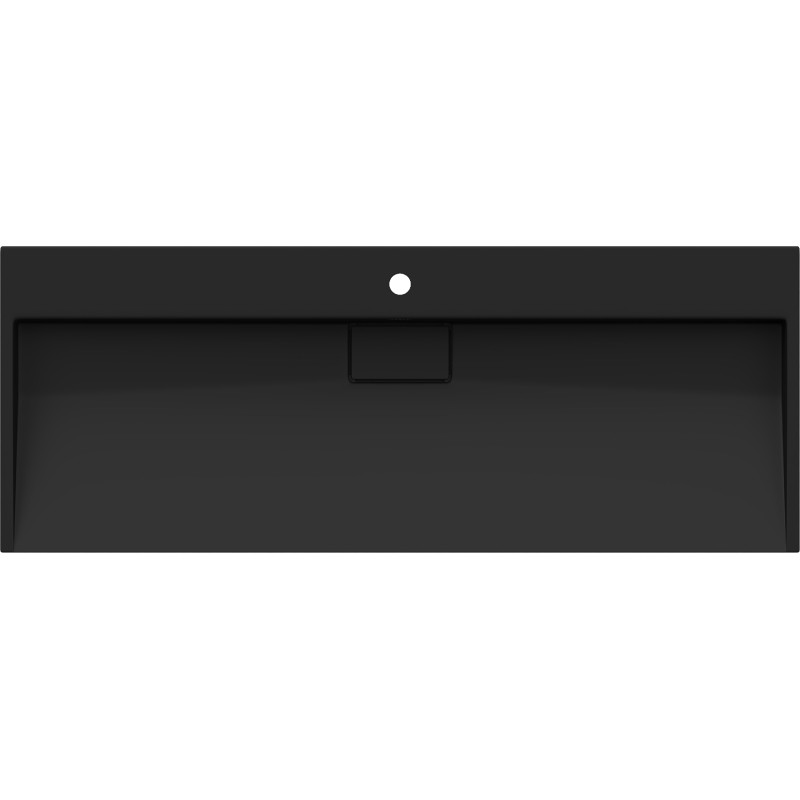 Mexen Ava stalviršinė praustuvas iš konglomerato 1/O 120 x 46 cm, juoda - 23011271