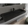 Mexen Ava praustuvas ant stalviršio, pagamintas iš konglomerato 1 anga 120 x 46 cm, Juoda - 23011271