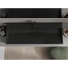 Mexen Ava praustuvas ant stalviršio, pagamintas iš konglomerato 1 anga 120 x 46 cm, Juoda - 23011271