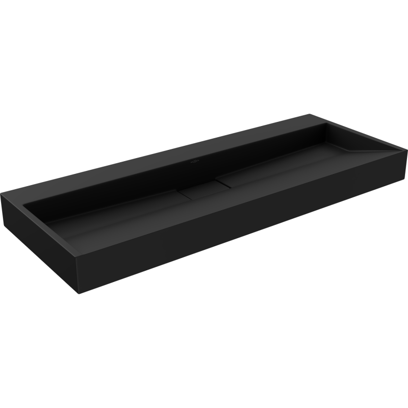 Mexen Ava ant stalviršio montuojamas praustuvas iš kompozito B/O 120 x 46 cm, juodas - 23011270