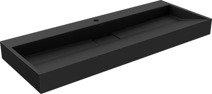 Mexen Ava stalviršių praustuvas iš konglomerato 1/O 120 x 46 cm, juodas - 23011271