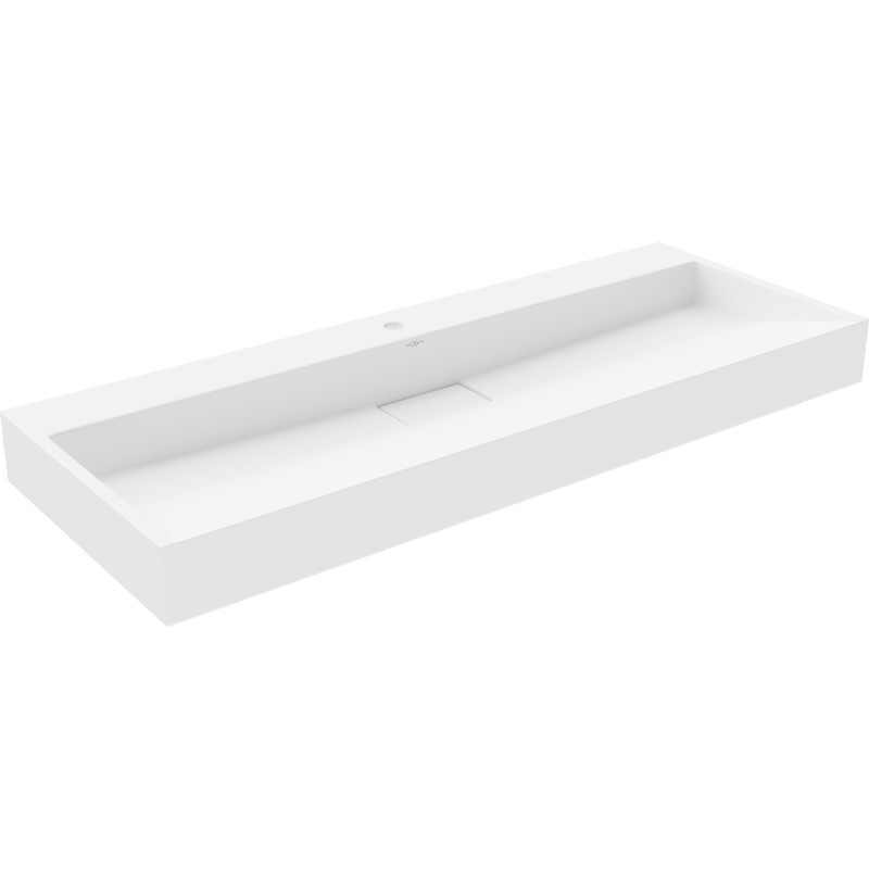 Mexen Ava stalviršinė kriauklė iš konglomerato 1/O 120 x 46 cm, balta - 23011201