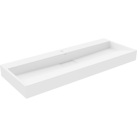 Mexen Ava stalviršio kriauklė iš konglomerato 1/O 120 x 46 cm, balta - 23011201