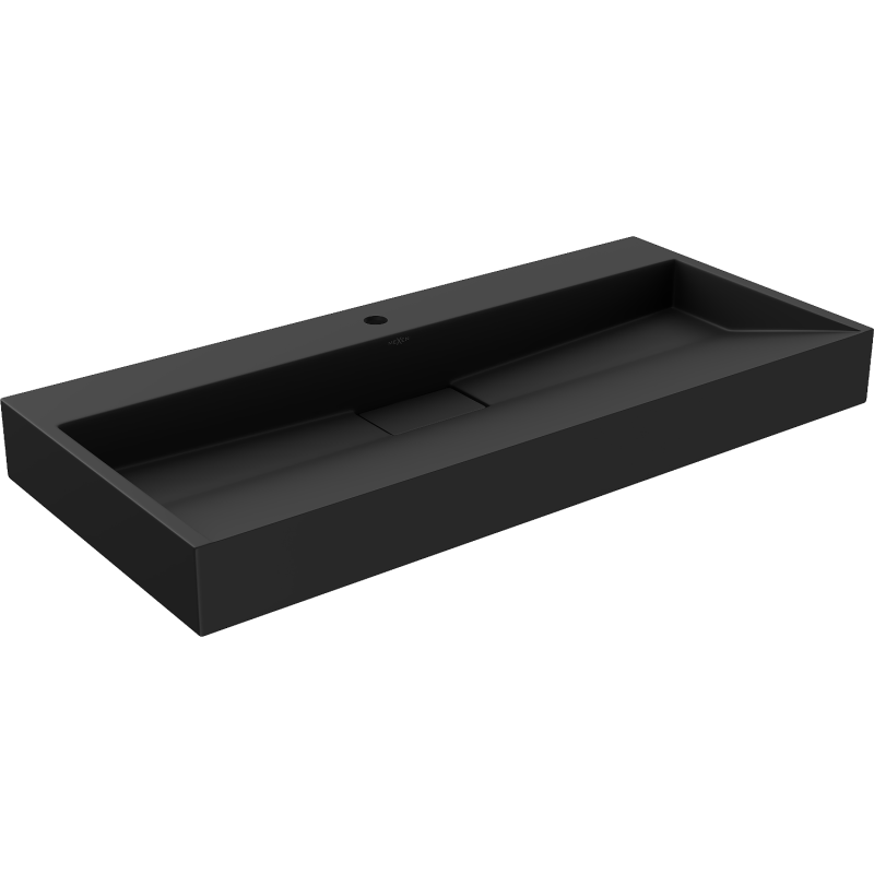 Mexen Ava stalviršinis praustuvas iš konglomerato 1/O 100 x 46 cm, juodas - 23011071