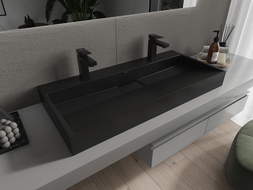 Mexen Ava stalviršinis kriauklė iš konglomerato 2/O 100 x 46 cm, juoda - 23011072