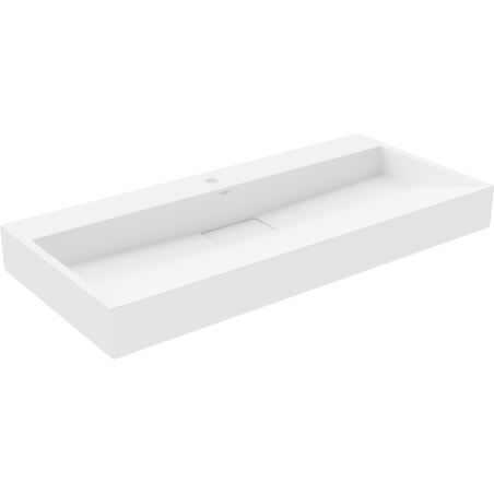 Mexen Ava praustuvas ant stalviršio, pagamintas iš konglomerato 1 anga 100 x 46 cm, balta - 23011001
