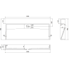 Mexen Ava stalviršinis praustuvas iš konglomerato B/O 100 x 46 cm, baltas - 23011000