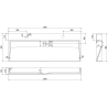 Mexen Ava stalviršio plautuvė iš konglomerato 2/O 120 x 46 cm, balta - 23011202