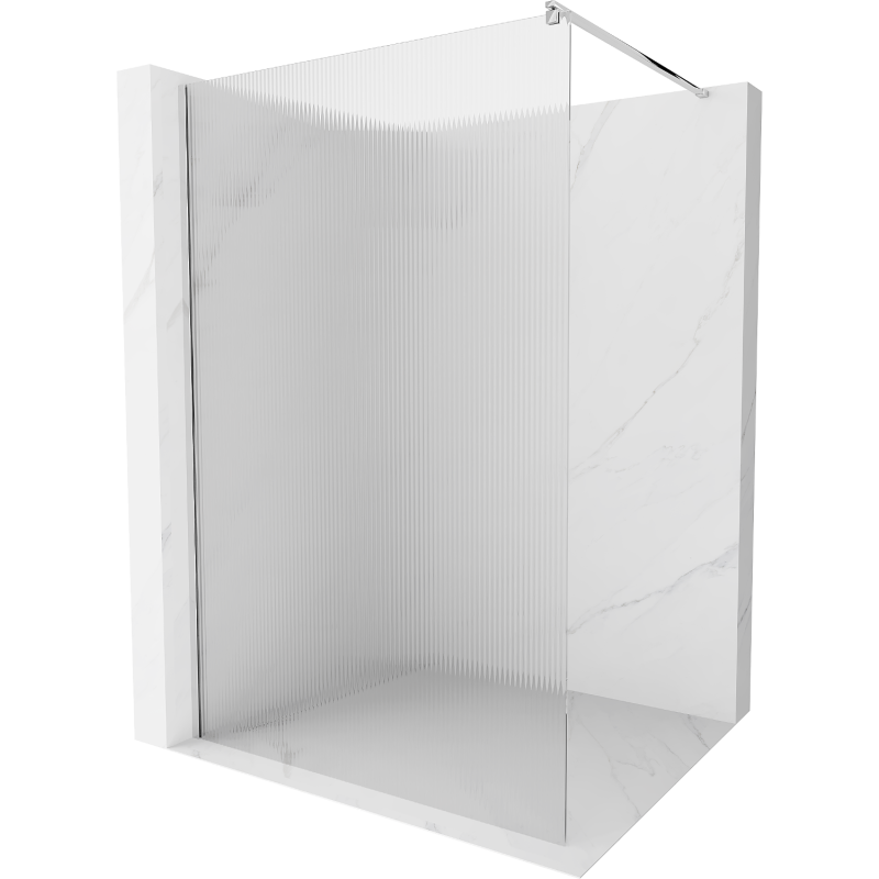 Mexen Kioto dušo siena Walk-in 90 x 200 cm, dryžuotas 8 mm, chromas - 800-090-101-01-09