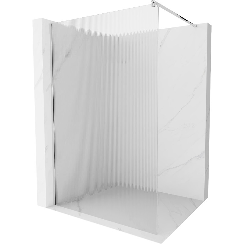 Mexen Kioto Dušo siena Walk-in 120 x 200 cm, dryžuotas 8 mm, chromas - 800-120-101-01-09