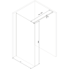 Mexen Kioto dušo sienelė Walk-in 120 x 200 cm, dryžuota 8 mm, chromuota - 800-120-101-01-09