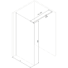 Mexen Kioto dušo siena Walk-in 140 x 200 cm, juostelės 8 mm, chromuota - 800-140-101-01-09