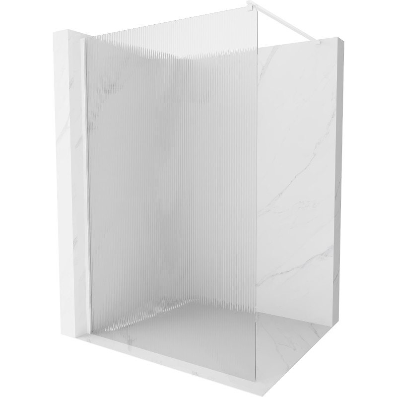 Mexen Kioto Walk-in dušo sienelė 80 x 200 cm, dryžuota 8 mm, balta - 800-080-101-20-09