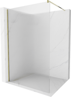 Mexen Kioto dušo sienelė Walk-in 100 x 200 cm, dryžuota 8 mm, auksinė - 800-100-101-50-09