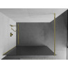 Mexen Kioto Dušo sienelė Walk-in 120 x 200 cm, dryžuota 8 mm, auksinė - 800-120-101-50-09