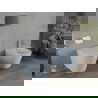 Mexen Rico klozeto puodą Rimless su lėtai nusileidžiančiu plonu sėdyniu, duroplast, pilka-mėlyna mat - 30724069