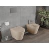 Mexen Rico pakabinamas WC puodas Rimless su lėtai nusileidžiančiu slim dangčiu, duroplastikas, cappuccino matinis - 30724064